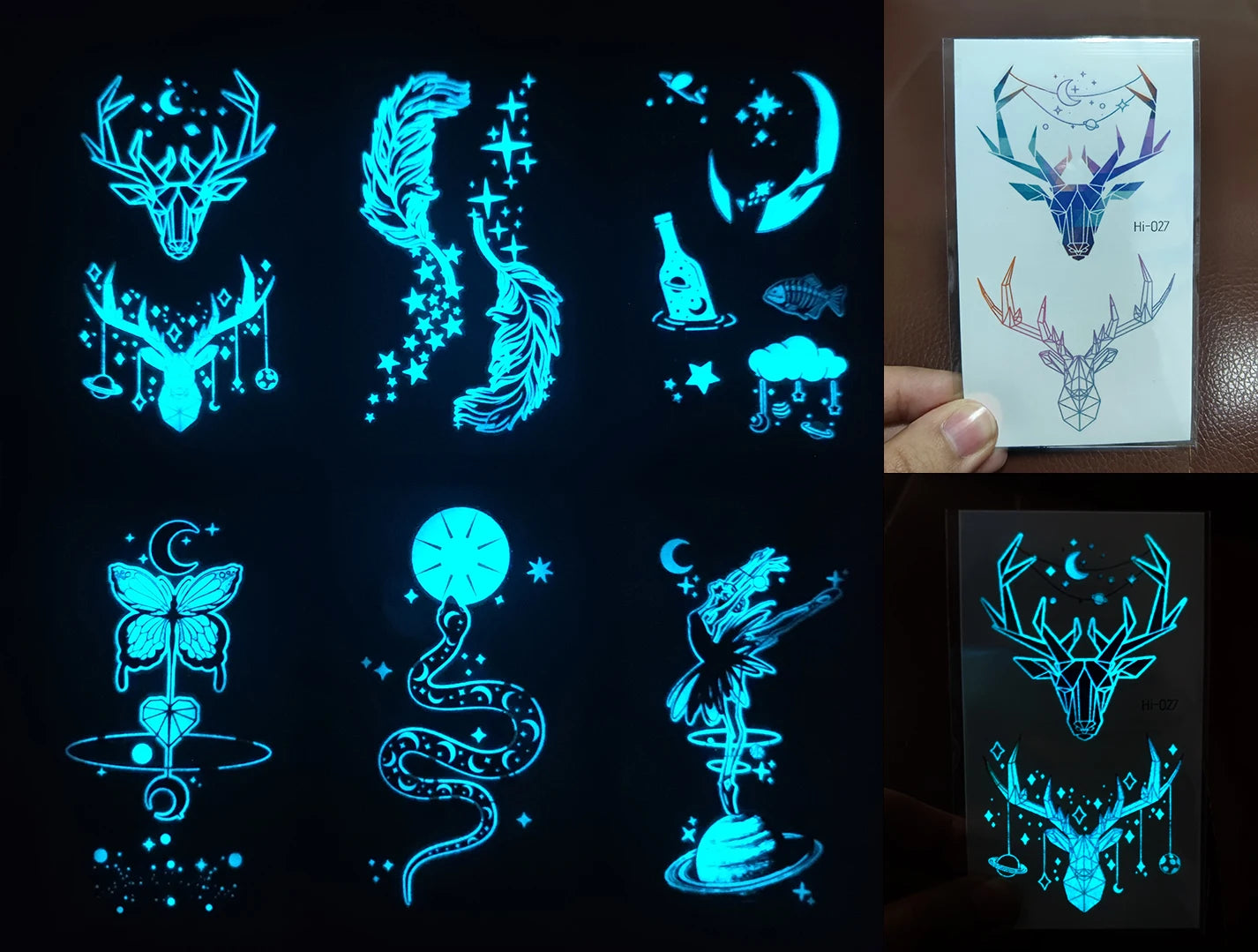 Blue Luminous Glow Tattoo - Shop Summer Vibe