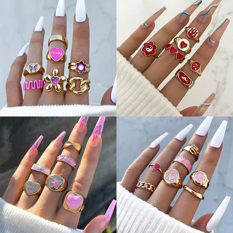 Bohemia rings color set - Shop Summer Vibe