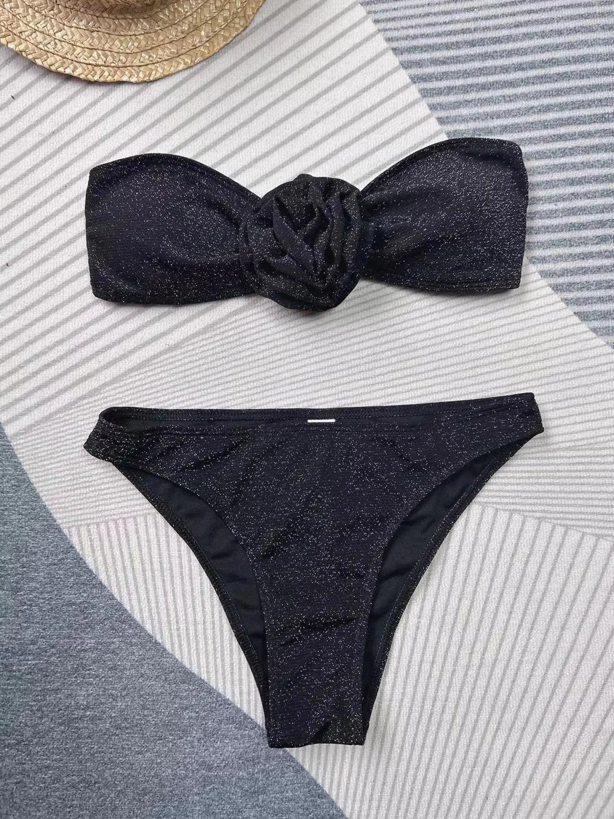 Three piece bikini black - Shop Summer Vibe