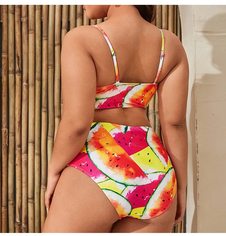 Plus Size Bikini Set color