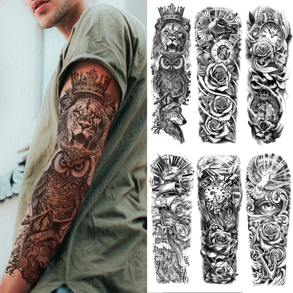 Large Arm Sleeve Tattoo all - Shop Summer Vibe